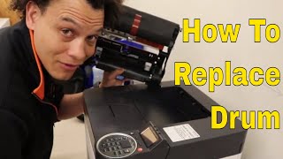 Kyocera printers How to replace drum and developing unit on Kyocera FS4300 [upl. by Nangatrad]