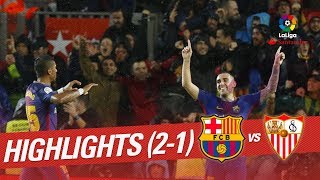 Resumen de FC Barcelona vs Sevilla FC 21 [upl. by Rehptosirhc]