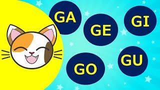 Aprende a leer las SÍLABAS ga ge gi go gu 🧞‍♂️  VOCABULARIO para niños 👦👧  PALABRAS en ESPAÑOL [upl. by Nivrag]