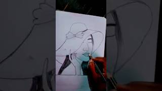 banno ki saheli song drawing anjuart9379sketch ytshort video [upl. by Tihw]