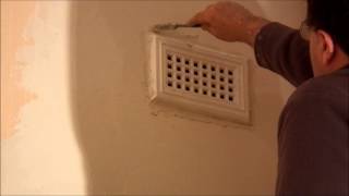 Plastering Sticking wall vents on and strapping repairs [upl. by Barby]