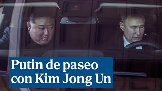 Putin visita Corea del Norte y se pasea en la limusina Aurus de Kim Jong Un [upl. by Eem206]