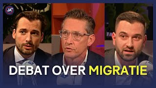 Eerdmans JA21 in debat met Baudet FvD en Van Baarle DENK over migratie [upl. by Assirroc]