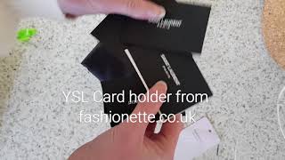 YSL Card Holder from fashionettecouk Unboxing Saint Laurent [upl. by Foley]