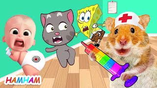 Check Up Time Funny Crazy Doctor Hamster Check Up Baby Boss  Hamster Cartoon [upl. by Ilehs]