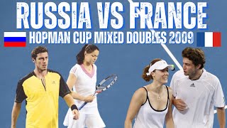 2009 HOPMAN CUP RUSSIA VS FRANCE  MIXED DOUBLES TENNIS [upl. by Ainola]