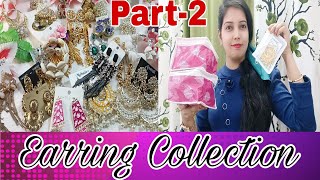 My Earrings Collection Part 2  Party Wear Earrings Collection  Heavy Earrings Collection [upl. by Lyns]