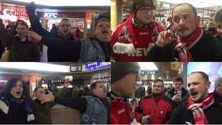 DFBPokal HSV vs 1FC Köln  Fans lautstark im Hbf Hamburg [upl. by Yesiad]