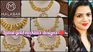 Malabar gold necklace designs with price  Light weight gold necklace designs with price [upl. by Mathilde55]