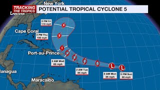 Tracking the Tropics Monitoring Potential Tropical Cyclone 5 in the Atlantic [upl. by Ative]