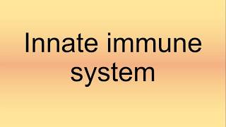 Innate Immune System Pronunciation  How to Say  How to Pronounce [upl. by Joacimah293]