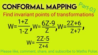 How to find the Fixed Points or Invariant Points of a given transformationPart01M3EL29 [upl. by Naivart]