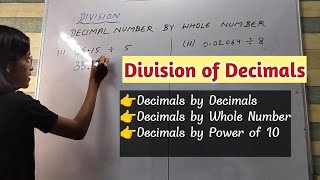 Division of Decimals  Steps and Examples  Decimals Division [upl. by Sabba]