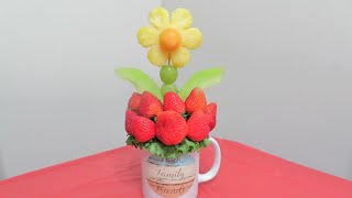 🍓🍈 DIY Arreglo Frutal Flor Feliz 🍍🍇 [upl. by Anuaf]