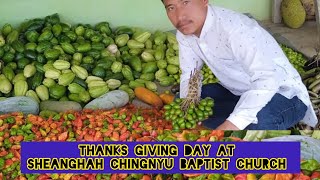 THANKS GIVING DAY Program at Sheanghah Chingnyu Baptist Church Mon 2024 [upl. by Nodnarbal]