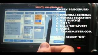 Gscan Transmitter code saving Hyundai H1 Bus [upl. by Edahc99]