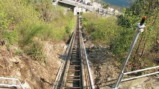 Standseilbahn Brissago Verbano  Talfahrt 2021  Funicolare [upl. by Aerdnad]