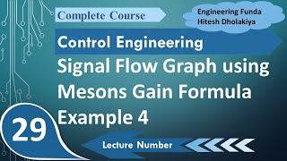 Masons Gain Formula for Signal Flow Graph Steps Process and Example 5 [upl. by Danuloff36]