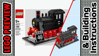 PREVIEW 40370 LEGO 40 Years of LEGO Trains​ amp Building Instructions LEGO 2024 [upl. by Cord]