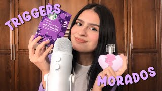 ASMR  triggers de color morado 🍬 [upl. by Annahaj]