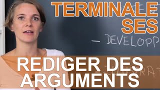 Rédiger des arguments  SES  Terminale  Les Bons Profs [upl. by Rafi]