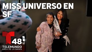 Miss Universo Sheynnis Palacios es recibida por la comunidad nicaragüense en San Francisco [upl. by Ecarret]