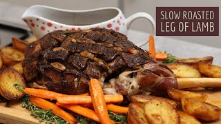 Slow Roasted Leg of Lamb with Garlic amp Rosemary Impress Your Guests with This ShowStopping Recipe [upl. by Arahas]