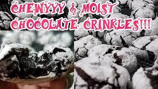 Chewy and moist chocolate crinkles  best chocolate crinkles recipe  jackie manuel [upl. by Ahsenad]