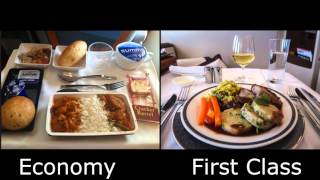 First Class Vs Economy Airline Meals [upl. by Kassey]