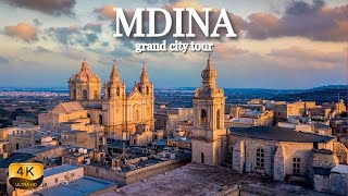 【4K】Mdina Malta  Tour Through All Top Attractions of This Old and Beautiful City in Malta [upl. by Nylssej515]