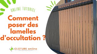 Comment installer des lamelles doccultation en composite [upl. by Boaten]