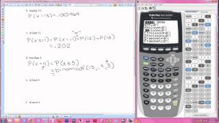 Finding Binomial Probabilities Using the TI84 [upl. by Ydnys]