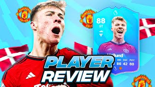 88 PREMIER LEAGUE POTM HOJLUND SBC PLAYER REVIEW  FC 24 ULTIMATE TEAM [upl. by Artemis864]