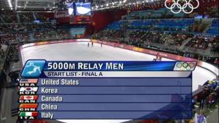 Short Track Speed Skating  Mens 5000M Relay  Turin Winter 2006 Winter Olympic Games [upl. by Nitsreik]