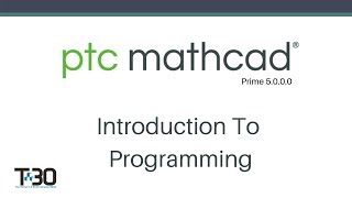 Mathcad Prime  Introduction to Programming [upl. by Genni839]