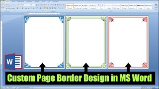 MS Word Page Border Design Tutorial  How to Make Custom Page Border Design in MS Word Hindi [upl. by Bainter]