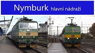 Vlaky Nymburk hlavní nádraží  87 a 12102013  Czech Trains Nymburk Main Station [upl. by Cordi]