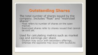 The Different Types of Stock Shares Authorized vs Outstanding Float vs Restricted [upl. by Odlaumor535]