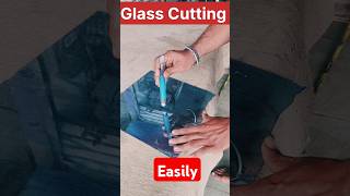 Glass Cutting  How to Cutting Glass At Home  viral sefetyfrist tranding short shorts diy [upl. by Assir]