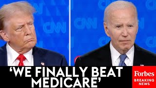 MAJOR DEBATE GAFFE Biden Says We Finally Beat Medicare During First Presidential Debate [upl. by Watters779]