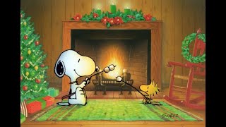 PEANUTS CHRISTMAS JAZZ amp RELAXING FIREPLACE [upl. by Purity]