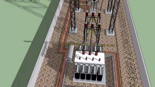 3D Animation of 3311KV Substation Outdoor Section [upl. by Nivar]