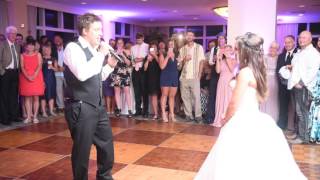 Groom Surprises Bride at wedding Reception [upl. by Ellebyam]