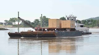 RAW Missouri River barge [upl. by Cyler539]