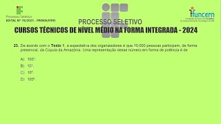 IFRN 2024  Exame de Seleção  Questão 23 [upl. by Thetis]