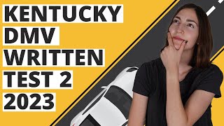 Kentucky DMV Written Test 2 2023 60 Questions with Explained Answers [upl. by Kcirderfla]