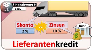 Lieferantenkredit berechnen VEREINFACHTE Berechnung [upl. by Sucram]