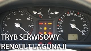 Ukryte menu zegarów w Renault Laguna II tryb serwisowy selftest [upl. by Esinet973]