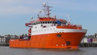 GLOMAR WAVE  Offshore accommodationsupport ship arriving at Great Yarmouth 29421 [upl. by Reis965]