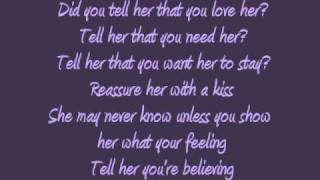 Tell Her  Lonestar Lyrics [upl. by Bernette]